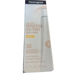 Neutrogena Mineral UV Tint Face Liquid 1.1 ou Shade Light NIB Exp 6-26